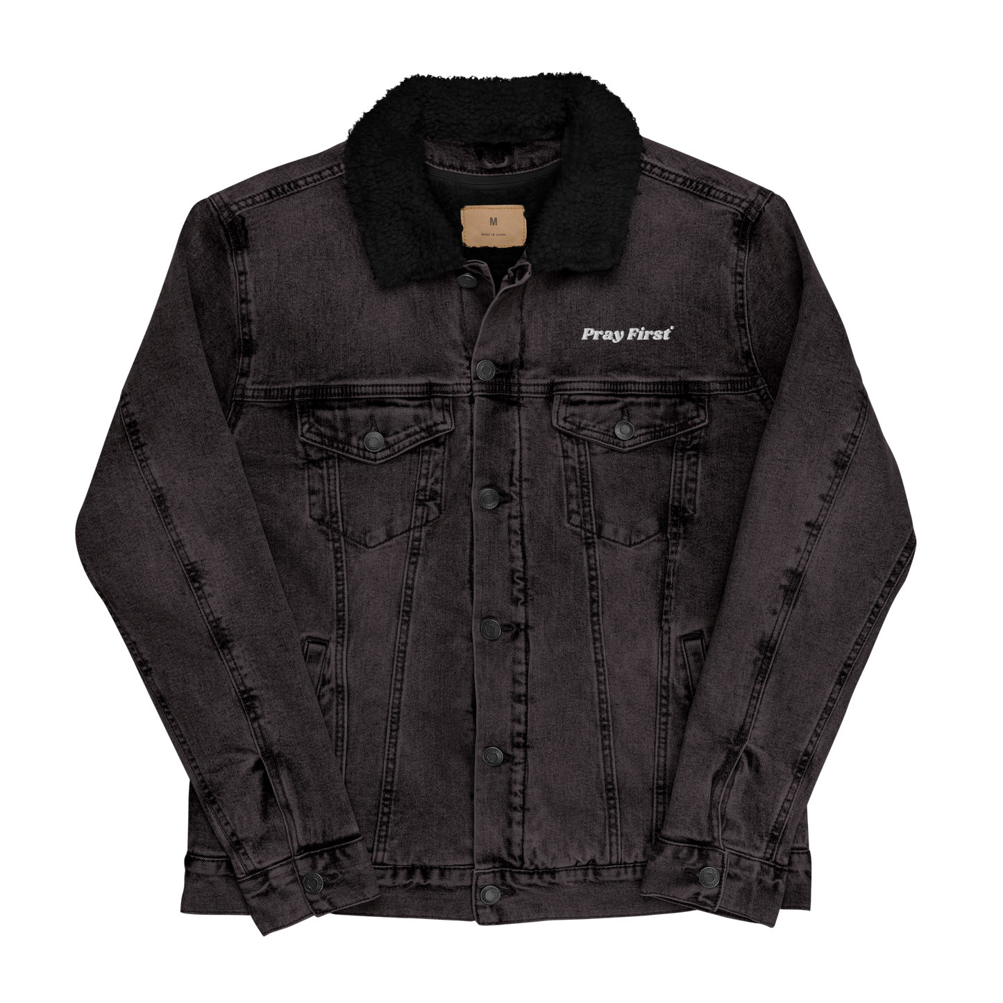 Prayer #33 - Denim sherpa jacket